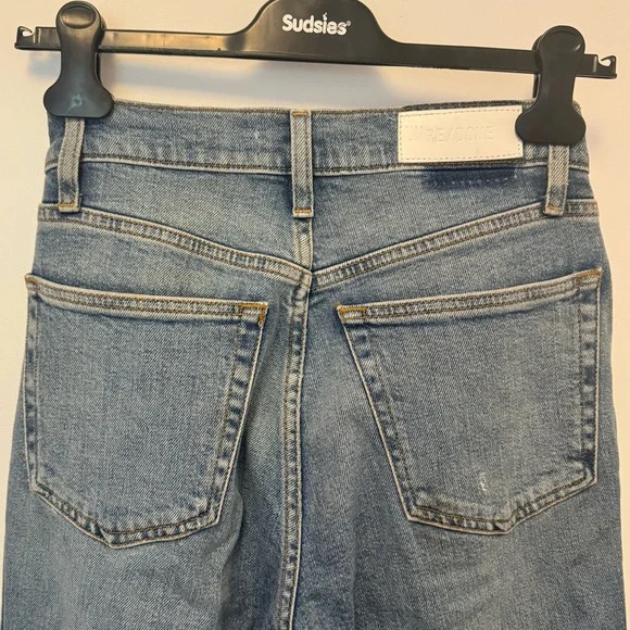 Re/Done Blue Distressed Women's Jeans - Picture 14 of 16